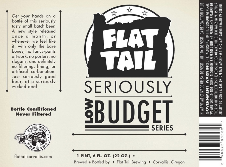 Flat Tail Seriously Low Budget Series beer Label Full Size