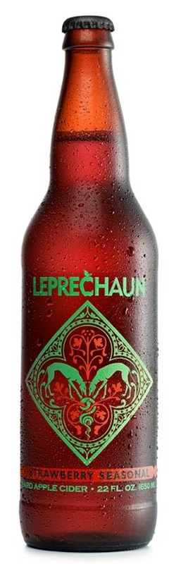 Leprechaun Strawberry Cider beer Label Full Size