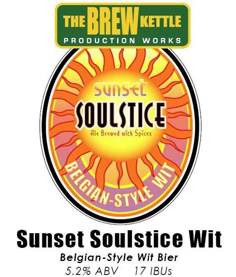 The Brew Kettle Sunset beer Label Full Size