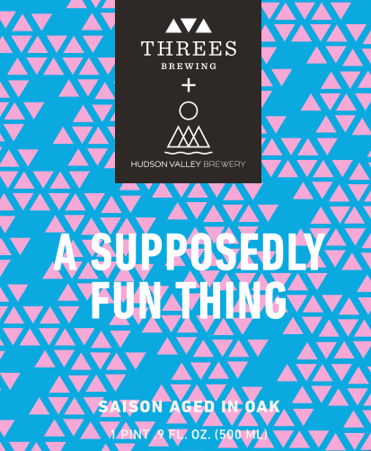 Threes + Hudson Valley A Supposedly Fun Thing beer Label Full Size