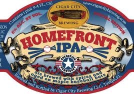 Cigar City Homefront beer Label Full Size