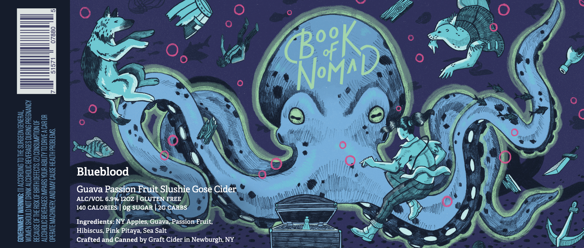 Graft Blueblood beer Label Full Size