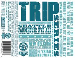 New Belgium + Elysian Trip XVI: Seattle Farmhouse Rye Ale beer Label Full Size