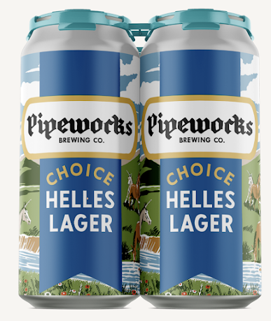 Pipeworks Choice Helles beer Label Full Size