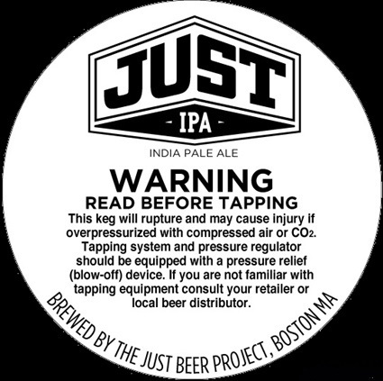 The Just Just IPA beer Label Full Size