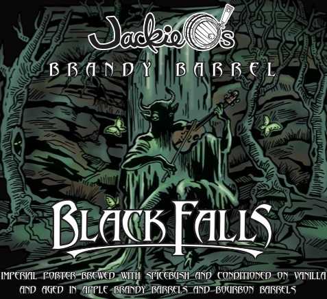 Jackie O's + Burial Brandy Barrel Black Falls beer Label Full Size