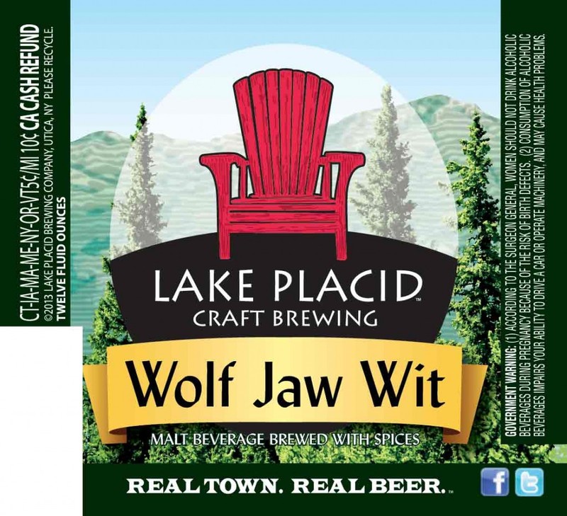Lake Placid Wolf Jaw Wit beer Label Full Size