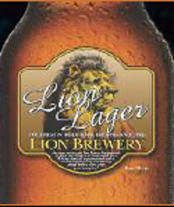 Huether Hotel Lion Lager beer Label Full Size