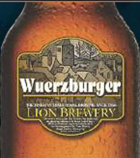 Huether Hotel Wuerzburger Lager beer Label Full Size