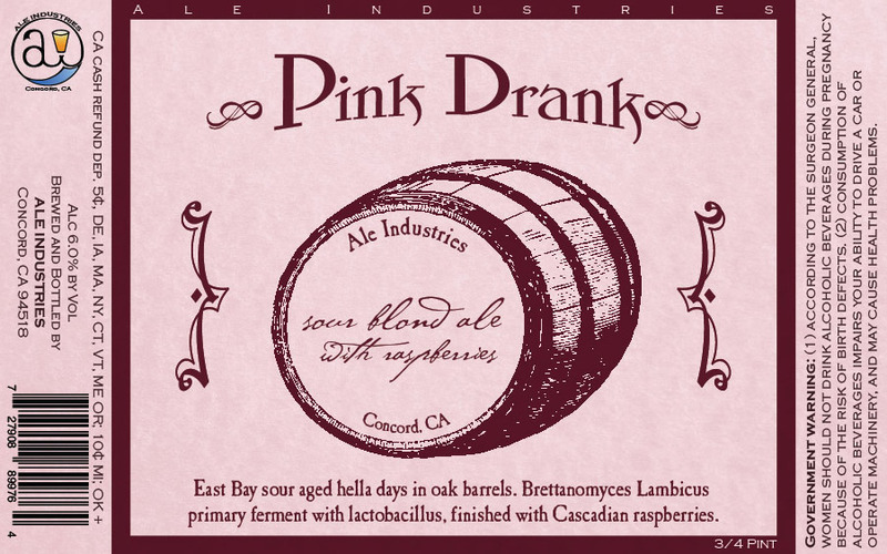 Ale Industries Pink Drank beer Label Full Size