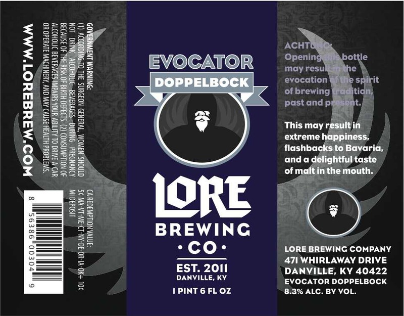 Lore Evocator beer Label Full Size