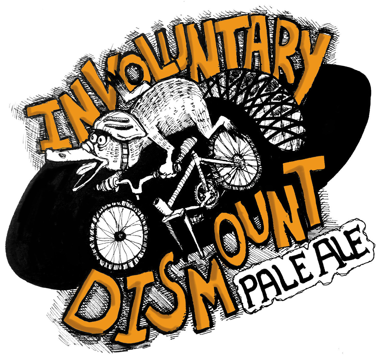 Involuntary Dismount Pale Ale beer Label Full Size