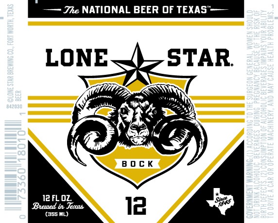 Lone Star Bock beer Label Full Size