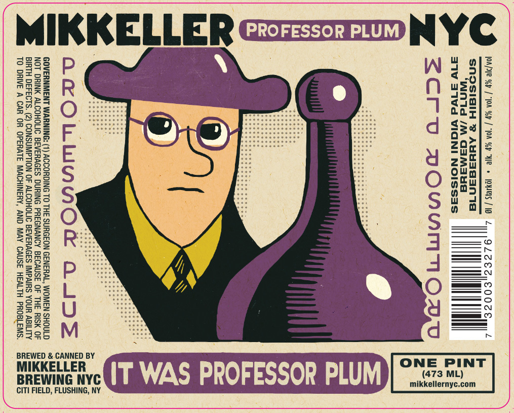 Mikkeller NYC NYC It Was Professor Plum beer Label Full Size