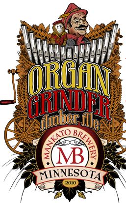 Mankato Organ Grinder beer Label Full Size
