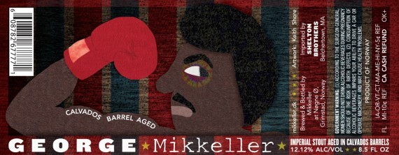Mikkeller George! Calvados Barrel Aged beer Label Full Size