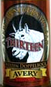 Avery 13th Anniversary beer Label Full Size
