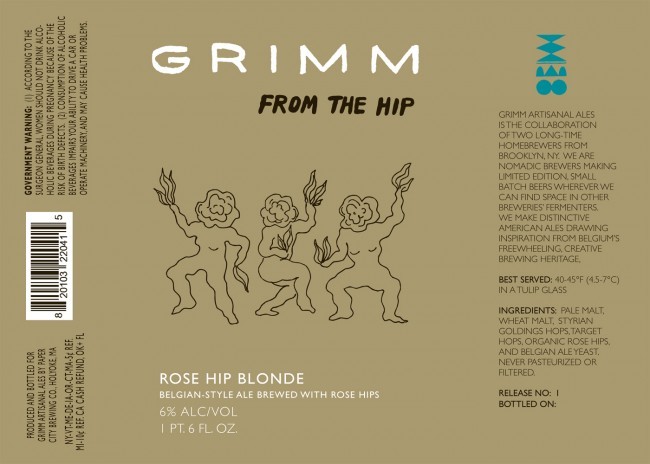 Grimm From The Hip beer Label Full Size