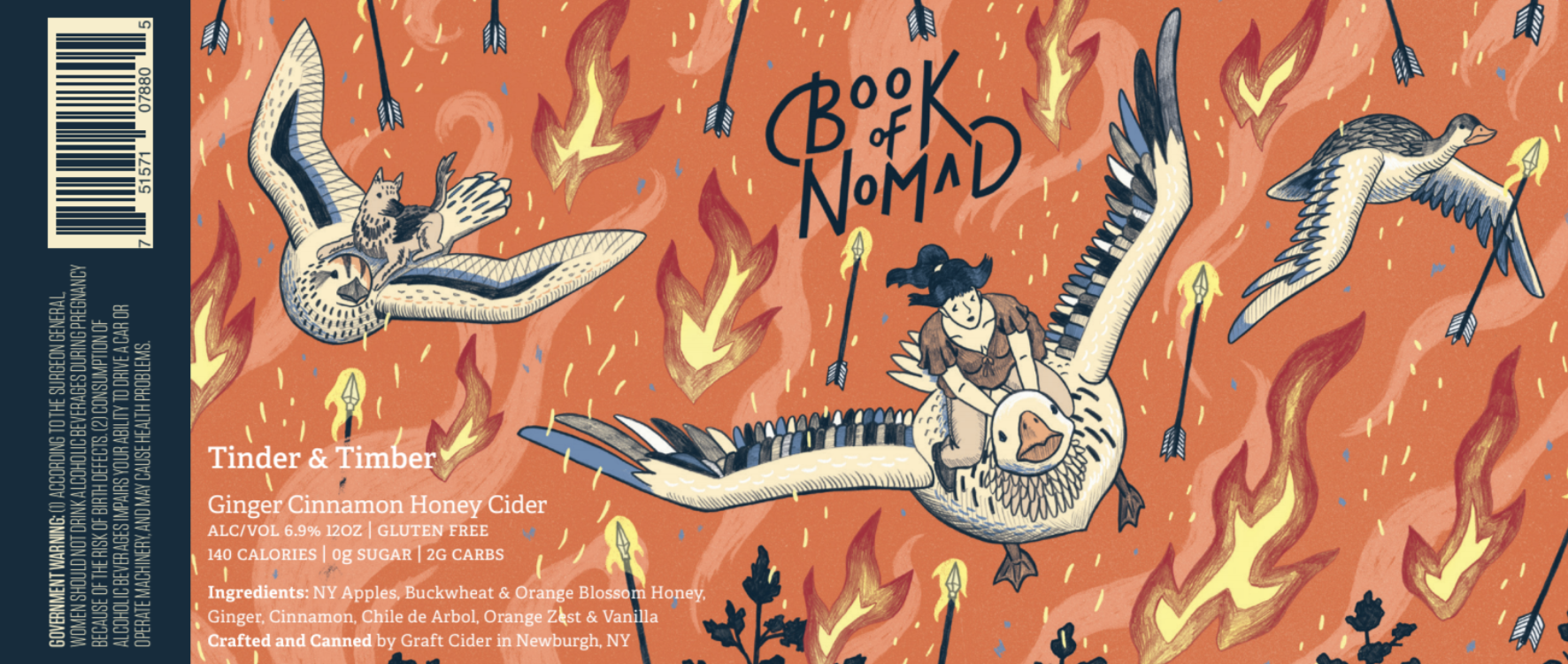 Graft Timber & Tinder beer Label Full Size