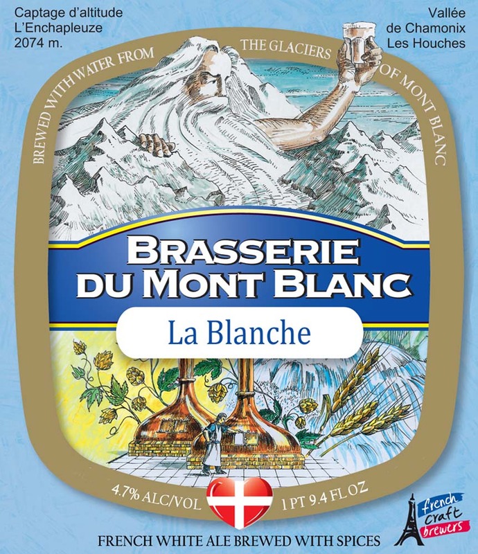 Mont-Blanc La Blanche beer Label Full Size