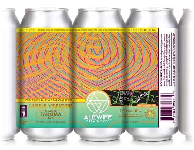 Alewife Lupulin Vibrations Tahoma beer Label Full Size