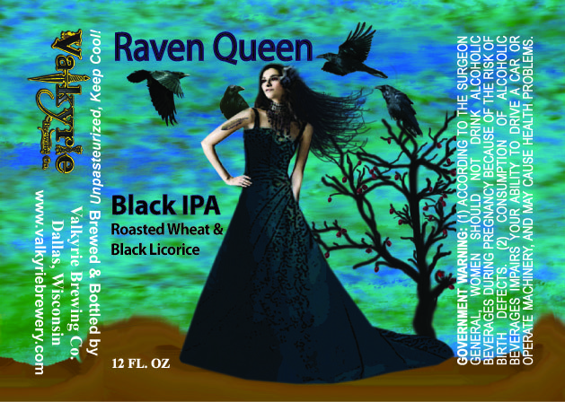 Valkyrie Raven Queen beer Label Full Size