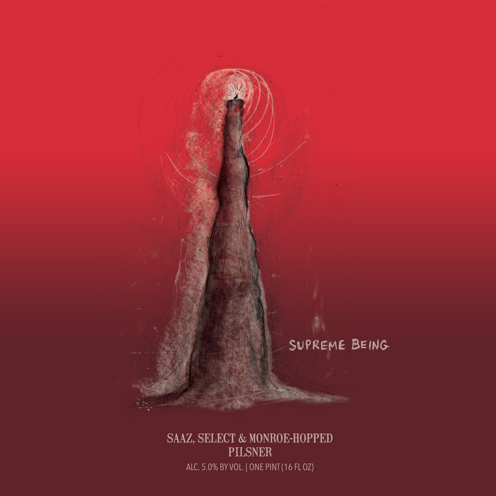 Hop Butcher for the World Supreme Being beer Label Full Size