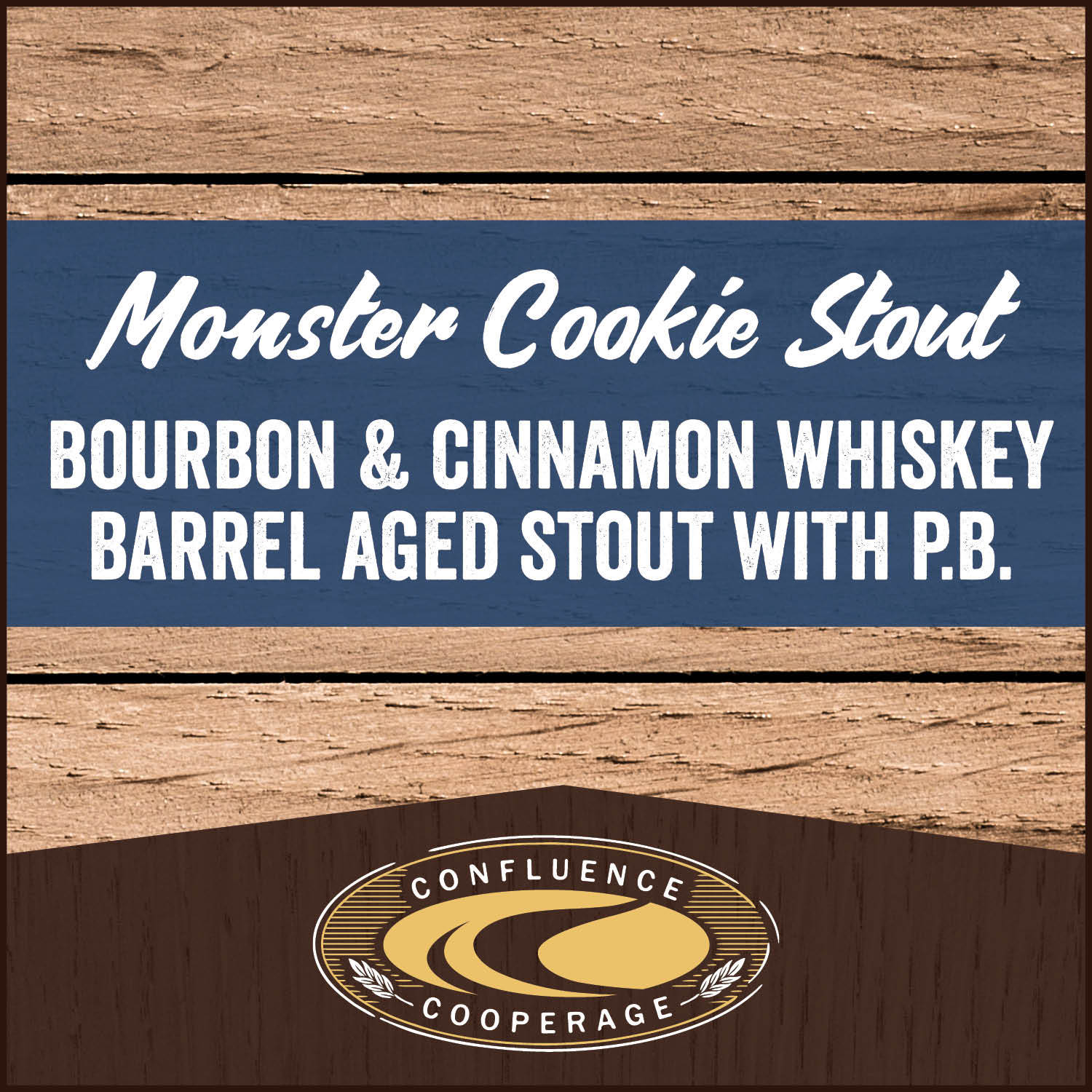 Confluence Monster Cookie Stout beer Label Full Size