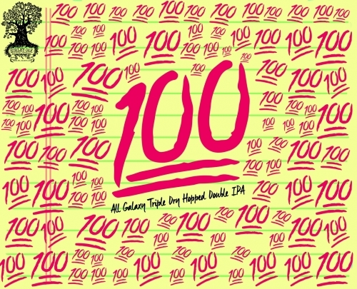 Burley Oak 100 Galaxy beer Label Full Size