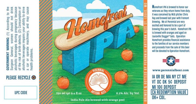 Perennial Homefront IPA beer Label Full Size