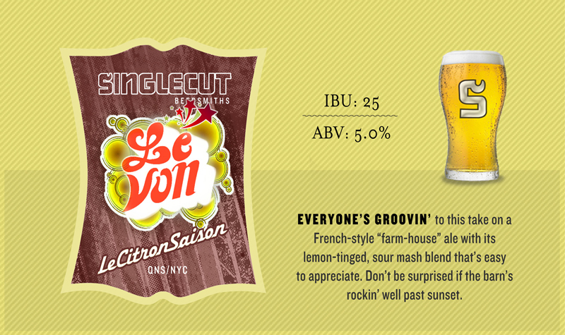 SingleCut LeVon Le Citron beer Label Full Size