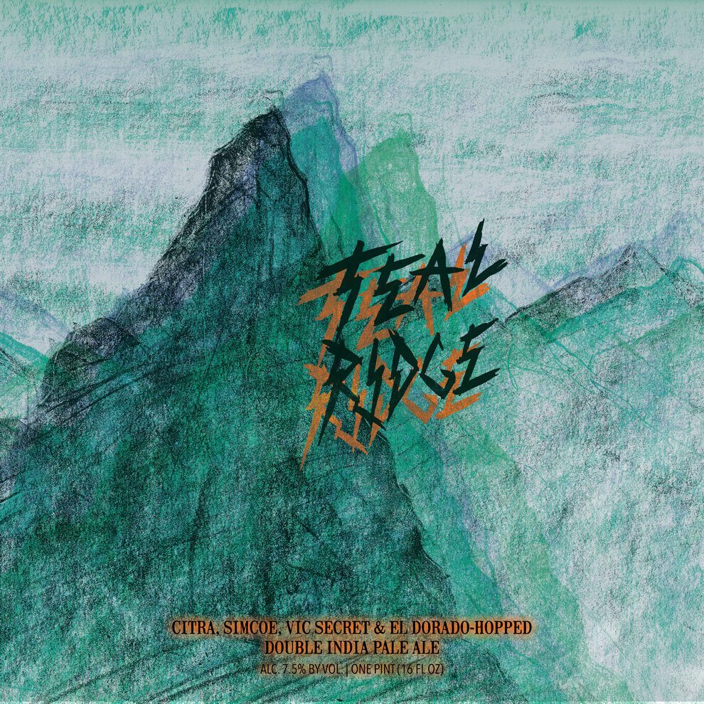 Hop Butcher for the World Teal Ridge beer Label Full Size