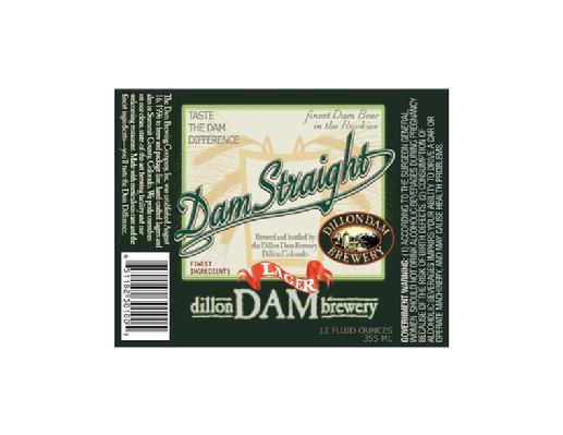 Dillon Dam Dam Straight beer Label Full Size