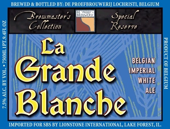 De Proef La Grand Blanche beer Label Full Size