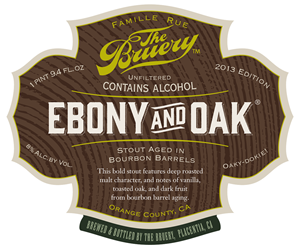 Bruery Ebony & Oak beer Label Full Size