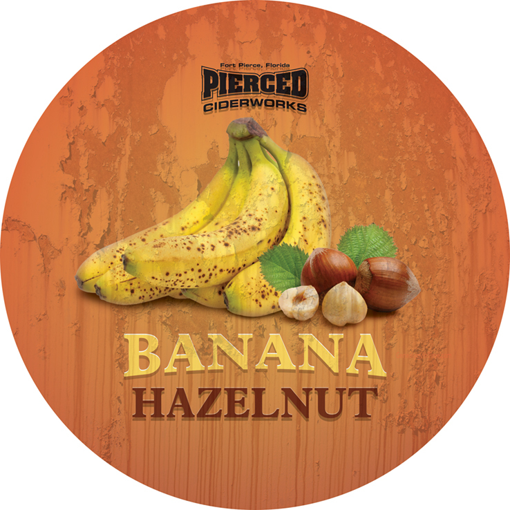 Pierced Cider Banana Hazelnut beer Label Full Size