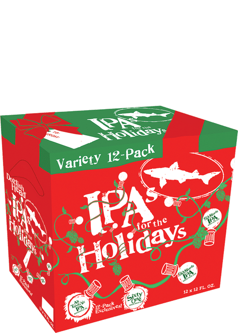 Dogfish Head 12 Pales For The Holidays beer Label Full Size