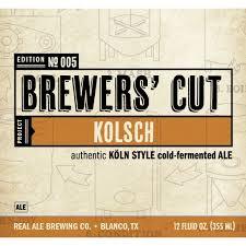 Real Ale Brewer's Cut Kolsch beer Label Full Size