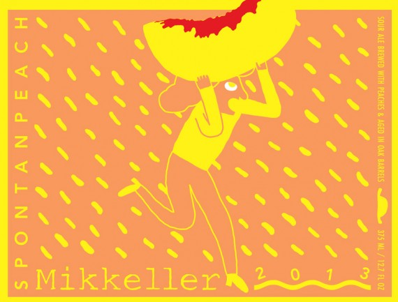 Mikkeller Spontanpeach beer Label Full Size