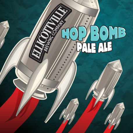 Ellicottville Hop Bomb beer Label Full Size