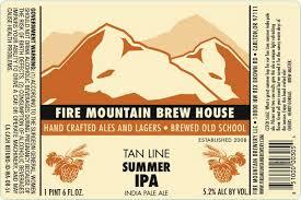 Fire Mountain Tan Line Summer IPA beer Label Full Size