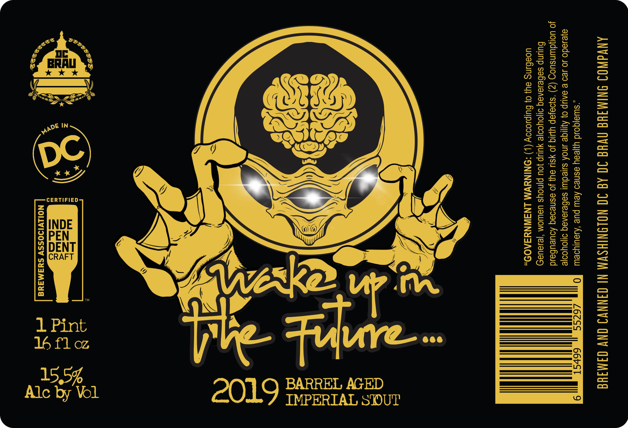 DC Brau Wake Up In The Future beer Label Full Size