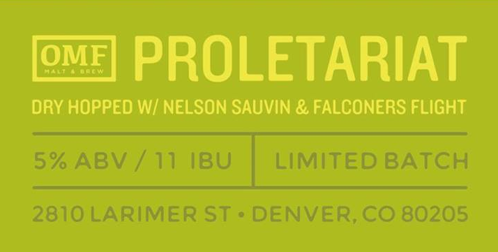 Our Mutual Friend Proletariat Session Ale beer Label Full Size