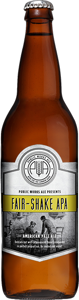 Public Works Ale Fair-Shake APA beer Label Full Size