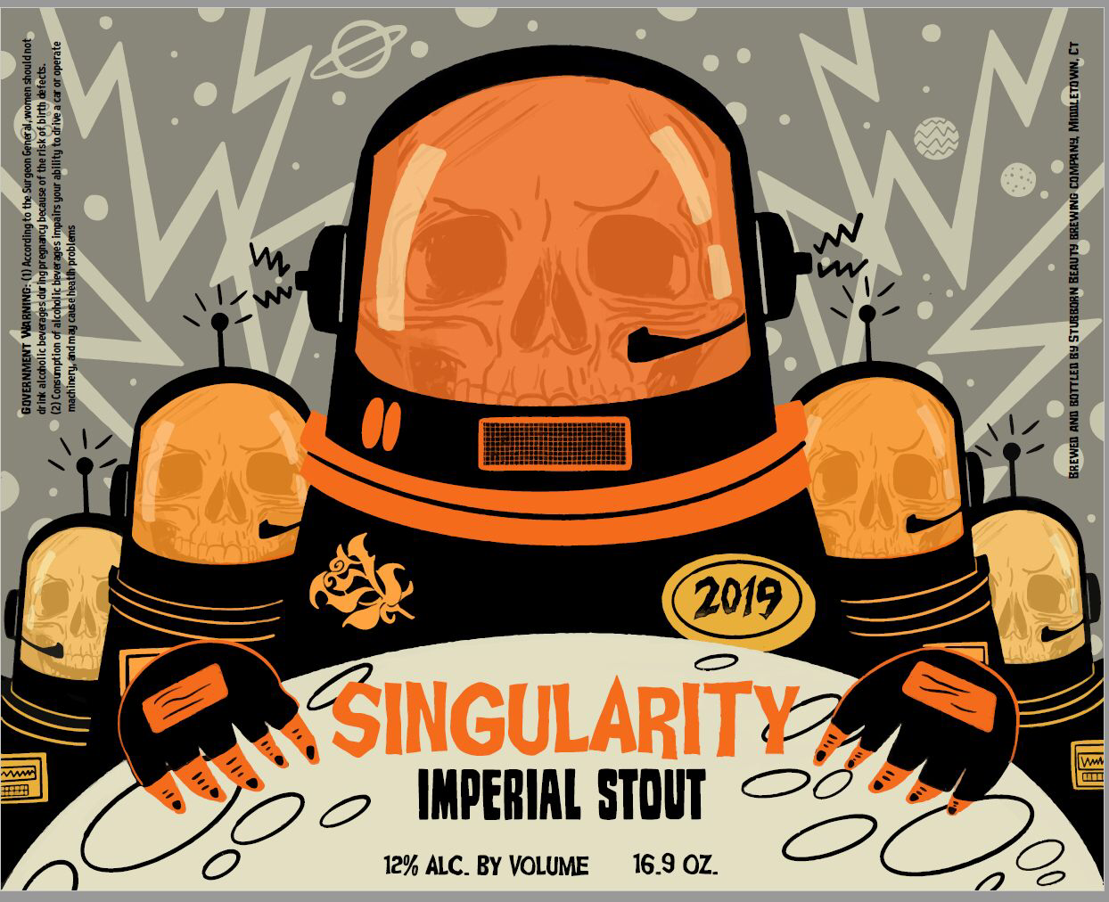 Stubborn Beauty Singularity 2019 beer Label Full Size