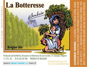 La Botteresse Ambree beer Label Full Size