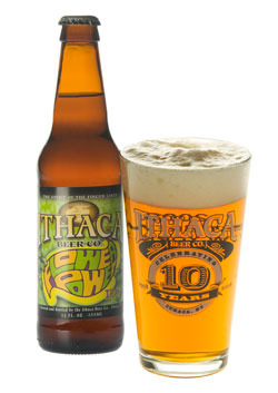 Ithaca Flower Power Firkin Dry Hopped w/ Simcoe beer Label Full Size