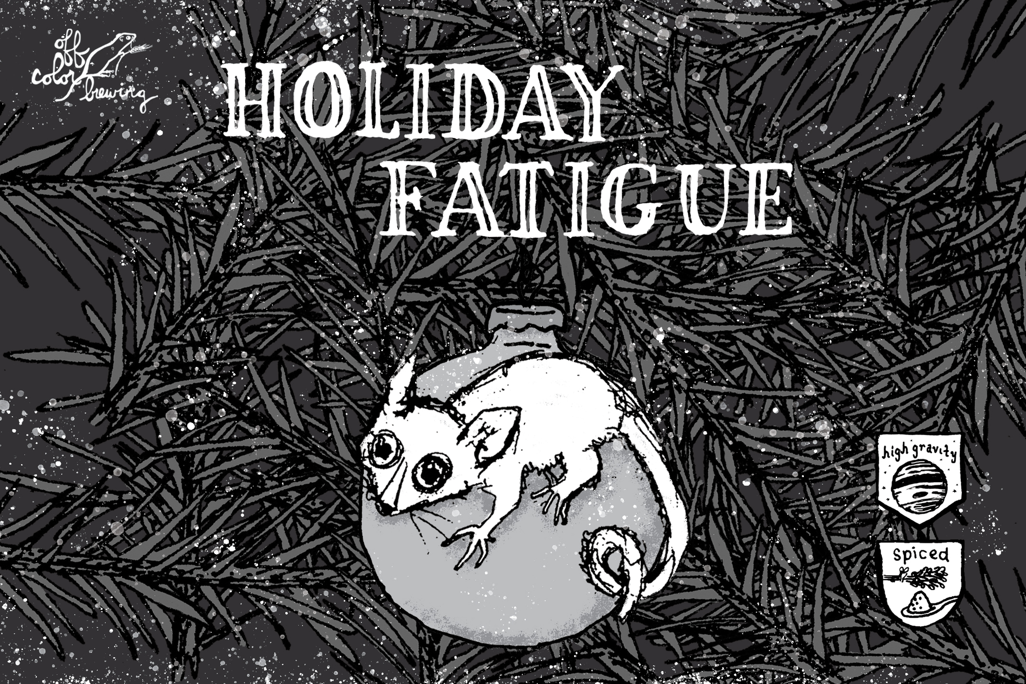 Off Color Holiday Fatigue beer Label Full Size