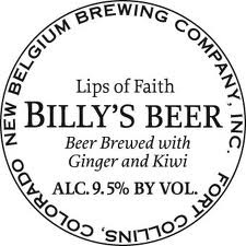 New Belgium Lips of Faith: Billy's Beer beer Label Full Size