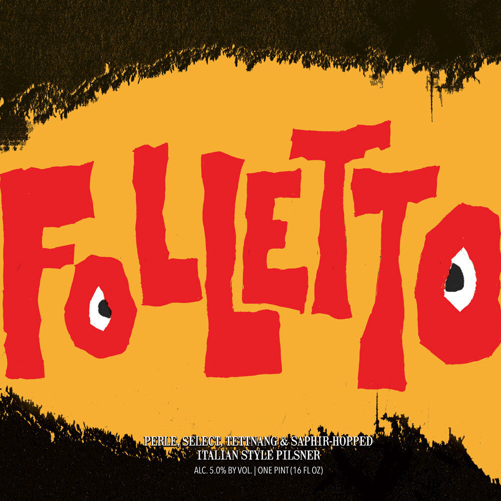 Hop Butcher for the World Folletto beer Label Full Size